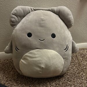 Squishmallows Gray and Cream Stuffed Animal